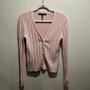 White House Black Market Blush Pink Knit Cardigan, Size Small